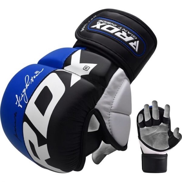 RDX T6 Entraînement MMA Gants de Grappling 7oz Bleu S – Image 2