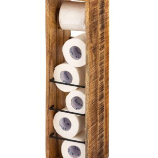 Porte papier toilette porte papier toilette bois 17x17 H 65 cm porte papier toilette carré bois de manguier