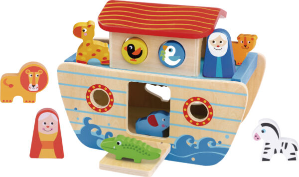 Educational toys Noah's Ark Formes en bois Bateau 24 mois 18 pièces - Tooky Toy – Image 7