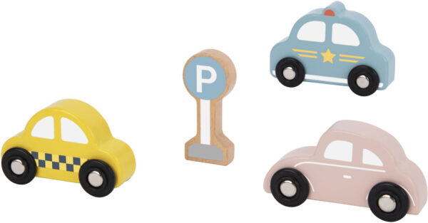 Toy vehicles Ensemble de véhicules et de panneaux de signalisation en bois 12 pièces - Tooky Toy – Image 13