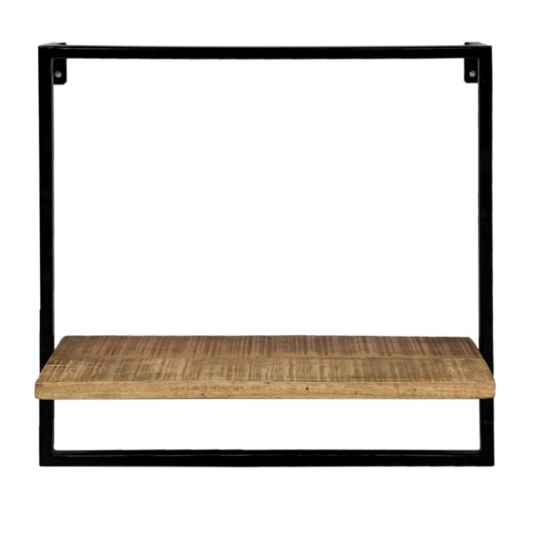 Étagère suspendue étagère murale étagère à livres bibliothèque 50x50x25 cm dock cadre en métal noir – Image 2
