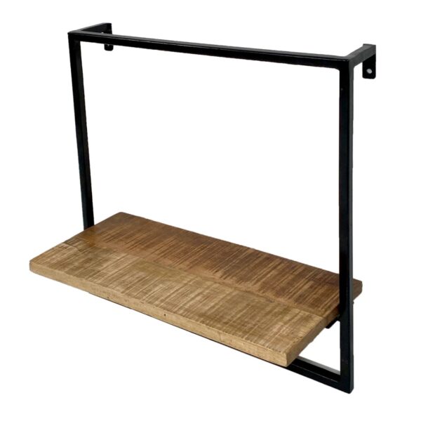 Étagère suspendue étagère murale étagère à livres bibliothèque 50x50x25 cm dock cadre en métal noir – Image 4