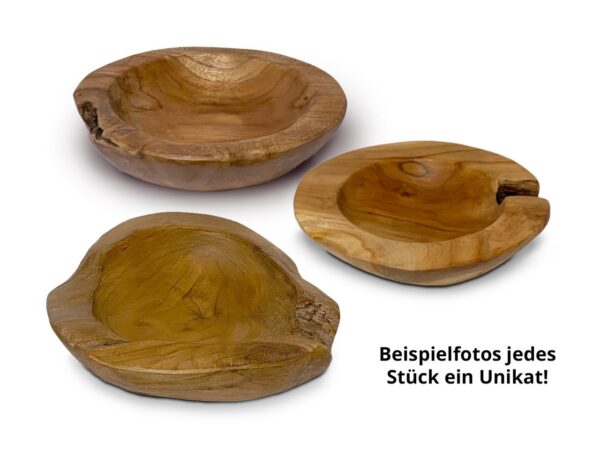 Bol en teck Ø 25 cm Produit naturel unique à base de bois de racine – Image 9