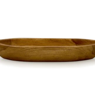Bol en teck 45x13cm en forme de bateau Produit naturel unique en teck massif