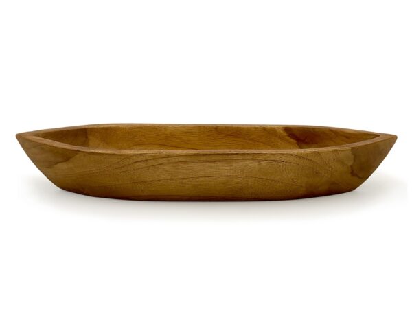 Bol en teck 45x13cm en forme de bateau Produit naturel unique en teck massif