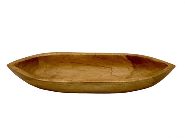 Bol en teck 45x13cm en forme de bateau Produit naturel unique en teck massif – Image 3