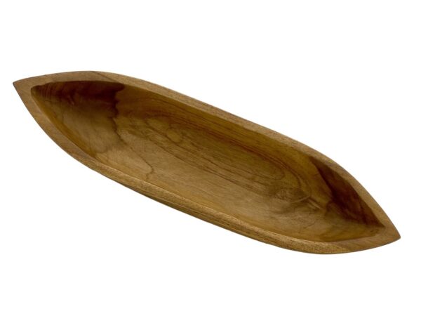 Bol en teck 45x13cm en forme de bateau Produit naturel unique en teck massif – Image 5