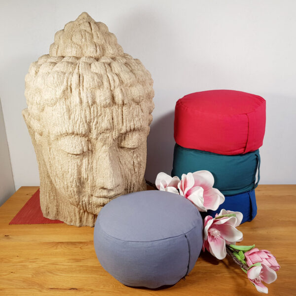 Coussin de yoga coussin de méditation coussin de siège coussin de sol lotus rond H 14 x ø 31 cm housse lavable – Image 7