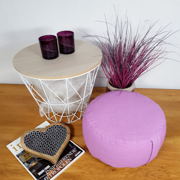 Coussin de yoga coussin de méditation coussin de siège coussin de sol lotus rond H 14 x ø 31 cm housse lavable – Image 5