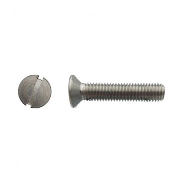 Vis à métaux tête fraisée fendue Inox A2 - 6 x 80 mm- Vendu par 100