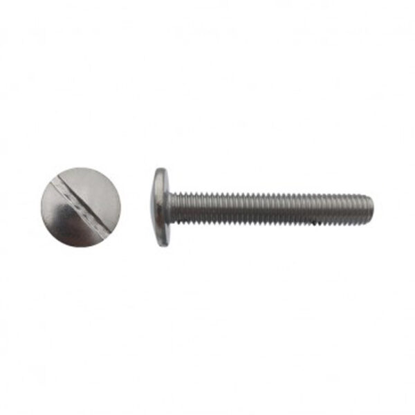 Vis poêlier tête ronde large fendue Inox A2 - 6 x 40 mm- Vendu par 200