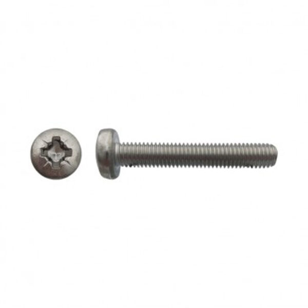Vis à métaux tête cylindrique bombée large Pozidriv® Inox A2 - 5 x 12 mm- Vendu par 500