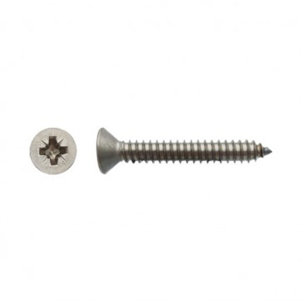 Vis à tôle tête fraisée Pozidriv® Inox A2 - 6,3 x 80 mm- Vendu par 100
