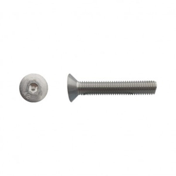Vis tête fraisée six pans creux (FHC) DIN 7991 Inox A2 - 10 x 50 mm- Vendu par 100