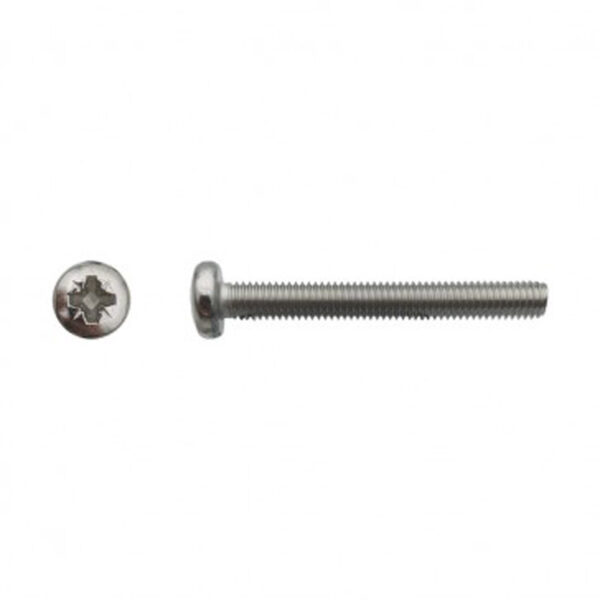 Vis à métaux tête cylindrique bombée large Pozidriv® Inox A4 - 6 x 50 mm- Vendu par 200