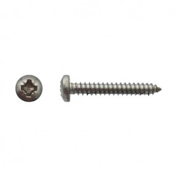 Vis à tôle tête cylindrique bombée large Pozidriv® Inox A4 - 6,3 x 31,7 mm- Vendu par 200