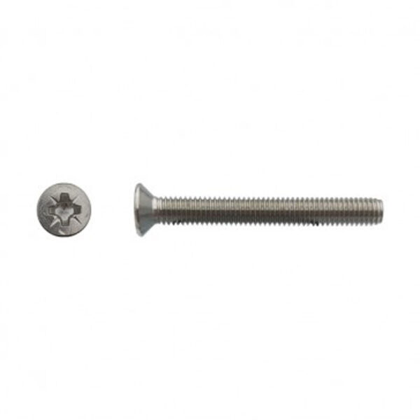 Vis à métaux tête fraisée Pozidriv® Inox A4 - 6 x 80 mm- Vendu par 100