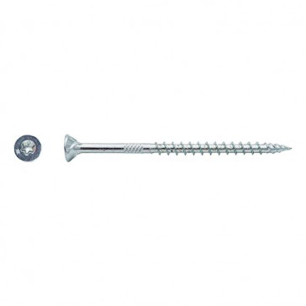 Vis bois FX5 tête fraisée Torx® filetage partiel Zingué 5 x 80 mm- Vendu par 200