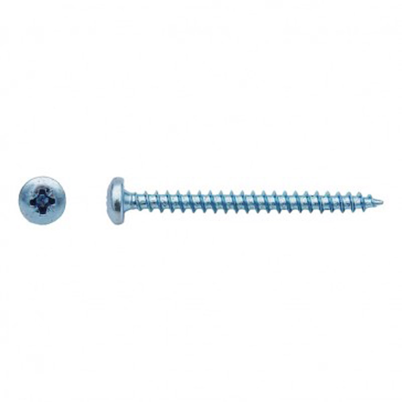 Vis pour panneaux agglomérés tête cylindrique Pozidriv® Zingué - 5 x 35 mm- Vendu par 500