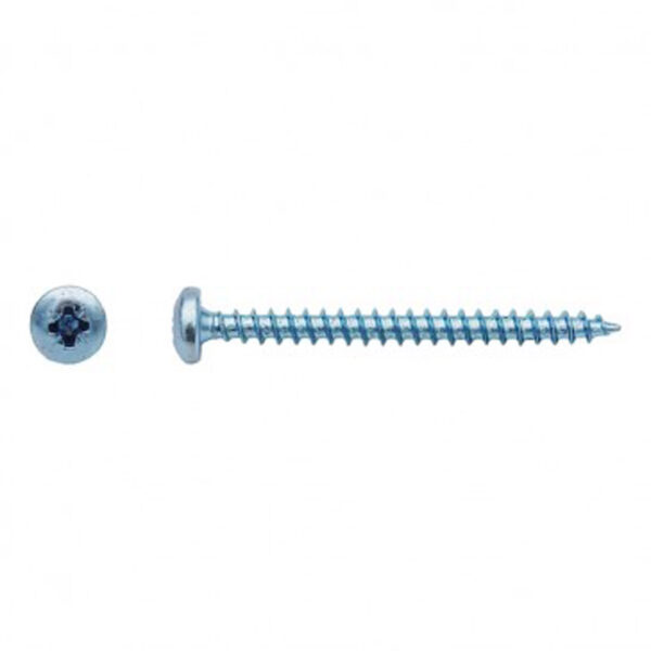 Vis pour panneaux agglomérés tête cylindrique Pozidriv® Zingué - 5 x 40 mm- Vendu par 500