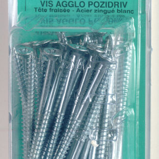 COQUE DE 20 VIS AGGLO TF PART 6X100 ZINGUE - Vendu par 4