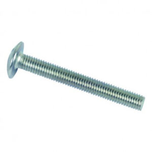 Vis poêlier tête ronde large fendue en croix Zingué - 10 x 60 mm- Vendu par 50