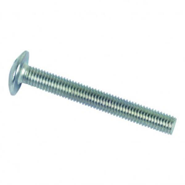 Vis poêlier tête ronde large fendue en croix Zingué - 8 x 70 mm- Vendu par 100