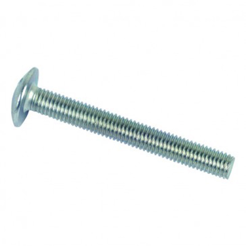 Vis poêlier tête ronde large fendue en croix Zingué - 10 x 80 mm- Vendu par 50