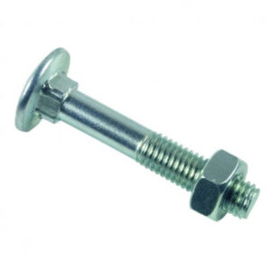 Boulon tête ronde collé carré (TRCC) Zingué - 12 x 60 mm- Vendu par 50