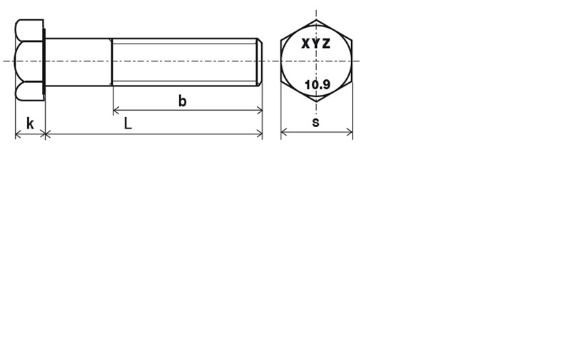 Vis tête hexagonale filetage partiel DIN 931 classe 10.9 brut - 20 x 130 mm- Vendu par 25 – Image 2