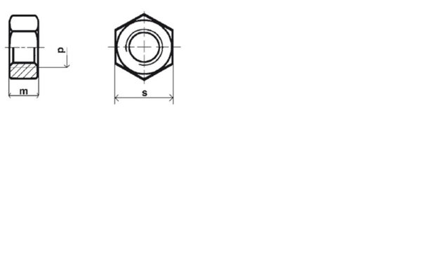 Écrou hexagonal HU ISO 4032 Classe 10 brut - 22 mm – Image 2