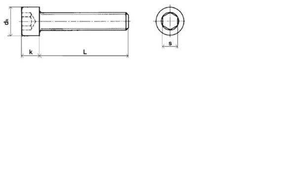Vis tête cylindrique six pans creux totalement filetée (CHC) DIN 912 classe 8.8 brut - 8 x 70 mm- Vendu par 100 – Image 2