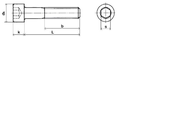 Vis tête cylindrique six pans creux (CHC) DIN 912 classe 12.9 brut - 16 x 50 mm- Vendu par 25 – Image 2