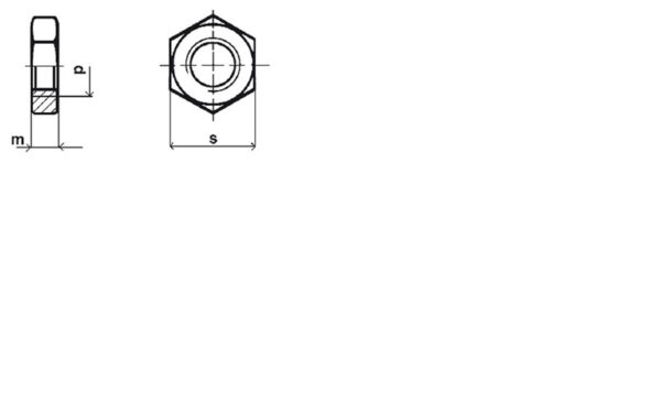 Écrou hexagonal (HM) bas ISO 4035.04 brut - 30 mm – Image 2