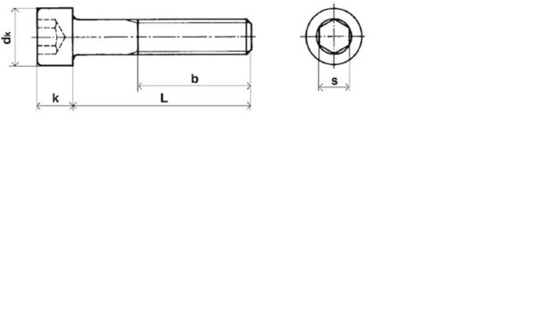 Vis tête cylindrique six pans creux (CHC) DIN 912 PA 6,6 naturel - 8 x 50 mm- Vendu par 100 – Image 2