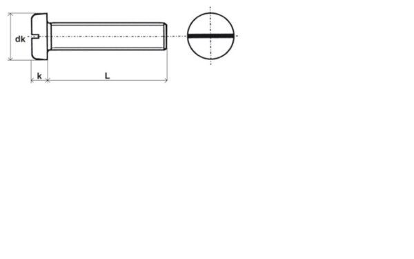 Vis à métaux tête cylindrique fendue Inox A2 - 8 x 60 mm- Vendu par 100 – Image 2
