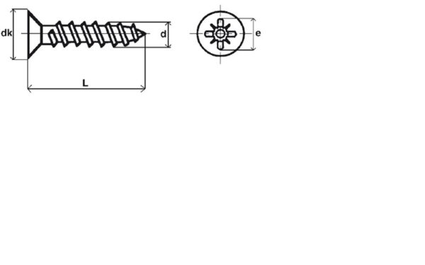 Vis pour panneaux agglomérés tête fraisée Pozidriv® Inox A2 - 5 x 70 mm- Vendu par 200 – Image 2