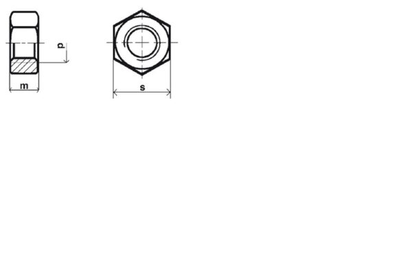 Écrou hexagonal HU DIN 934 Inox A2 - 24 mm – Image 2