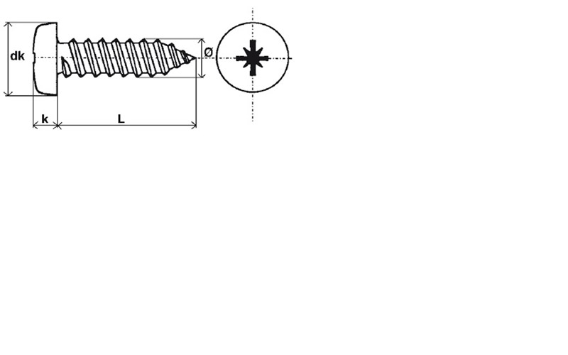 V/TOLE TC POZI N8 (4.2)X38 ZG - Vendu par 500 – Image 2