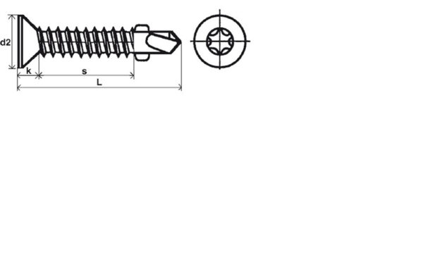 VIS TF AILETTE TORX 6.3X60 ZG - Vendu par 200 – Image 2