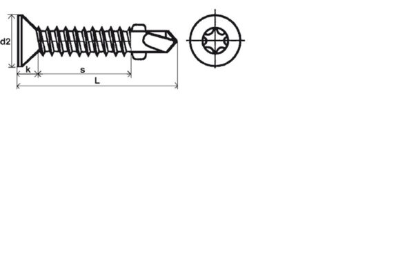 VIS TF AILETTE TORX 6.3X80 ZG - Vendu par 200 – Image 2
