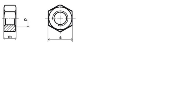 Écrou hexagonal HU ISO 4032 Classe 8 Zingué CR3 200HBS - 36 mm – Image 2