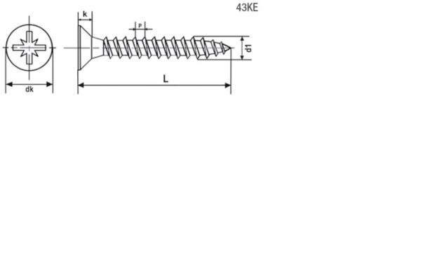 Vis pour panneaux agglomérés tête fraisée Pozidriv® Zingué - 6 x 35 mm- Vendu par 250 – Image 2