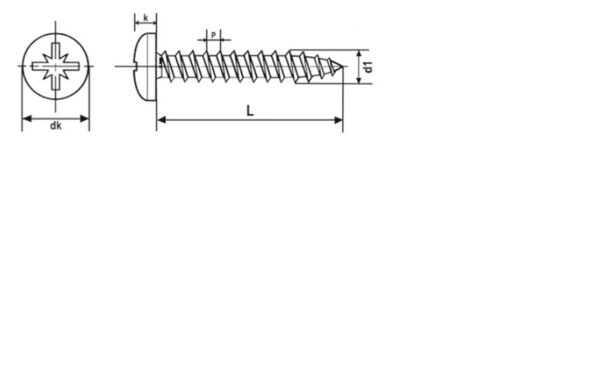 Vis pour panneaux agglomérés tête cylindrique Pozidriv® Zingué - 4,5 x 50 mm- Vendu par 500 – Image 2