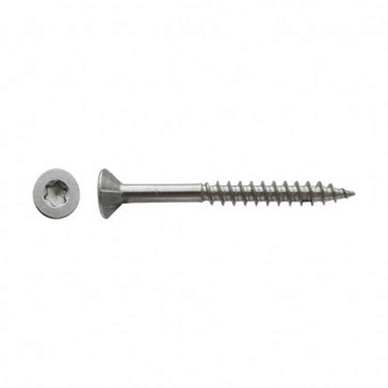 Vis pour panneaux agglomérés tête fraisée Torx® filetage partiel Inox A2 - 5 x 35 mm- Vendu par 200