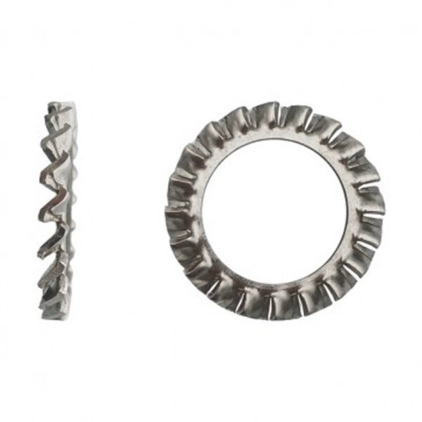 Rondelle éventail à dentures extérieures (AZ) DIN 6798 A Inox A4 - 5 mm