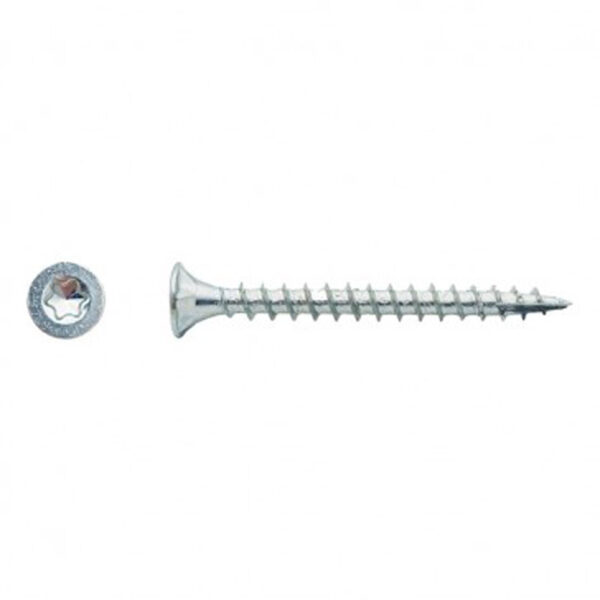 Vis pour panneaux agglomérés tête fraisée Filetage Total Torx® Zingué - 4 x 35 mm- Vendu par 500