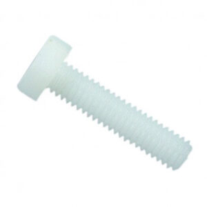 Vis tête hexagonale totalement filetée PA 6,6 naturel - 6 x 10 mm- Vendu par 200