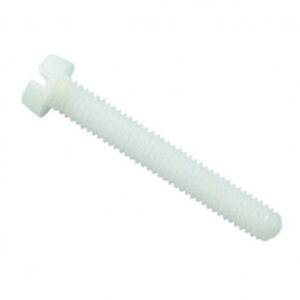 Vis à métaux tête cylindrique fendue PA 6,6 naturel - 6 x 40 mm- Vendu par 200