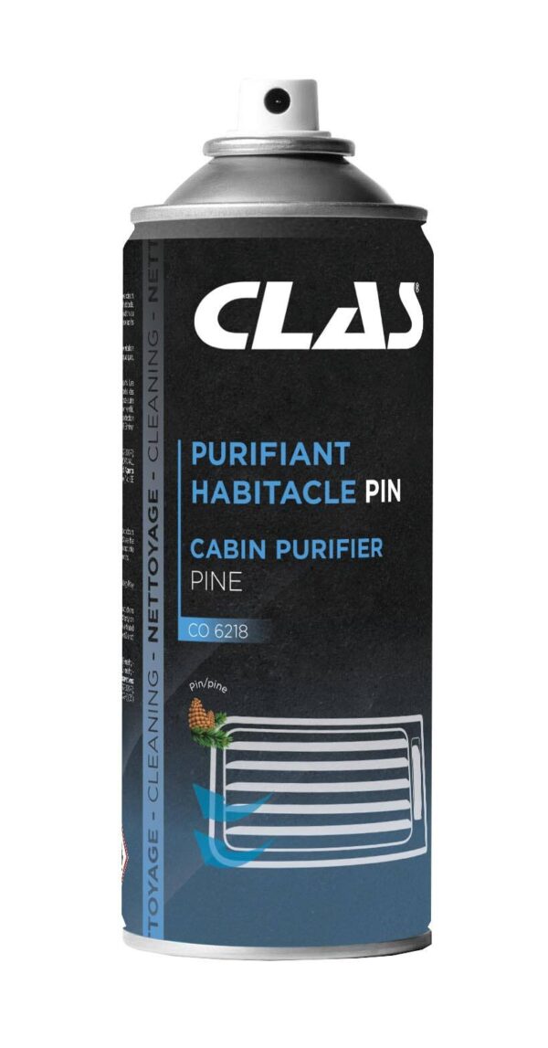 Purifiant habitacle 400ml pinSpray purifiant conduits d'air et habitacle 400ml pin - CO 6218 - CLAS Equipements